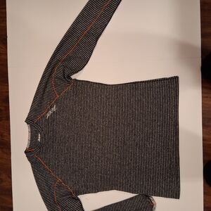 Zoot Striped Black and Gray Long Sleeve Shirt